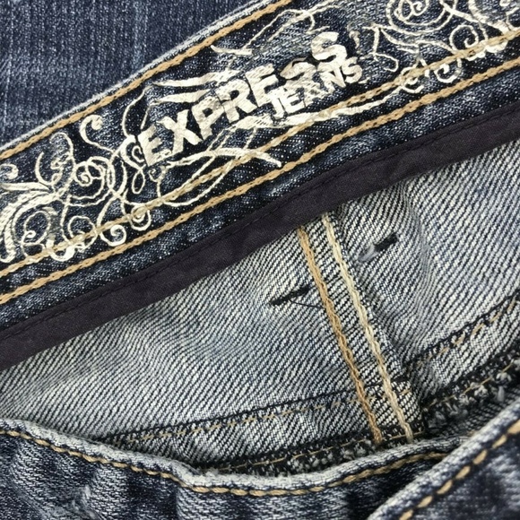 Express Stella Regular Fit Boot Cut Jeans Size 4 - Picture 5 of 6
